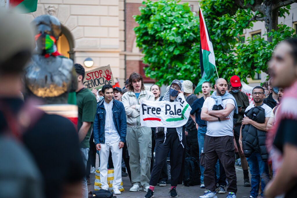 GroningenTheNetherlands-May142024ProtesterChantsSlogans