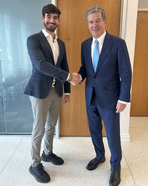 Jonah Rubin, UNC Chapel Hill SWU Emerson Fellow with NC Governor Roy Cooper